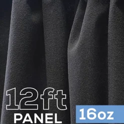 16oz. Fire Retardant Duvetyne/Commando Cloth - Sewn Drape Panel w/ 4