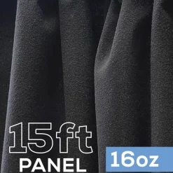 16oz. Fire Retardant Duvetyne/Commando Cloth - Sewn Drape Panel w/ 4