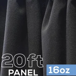 16oz. Fire Retardant Duvetyne/Commando Cloth - Sewn Drape Panel w/ 4
