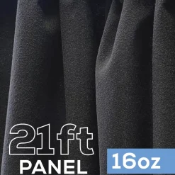 16oz. Fire Retardant Duvetyne/Commando Cloth - Sewn Drape Panel w/ 4