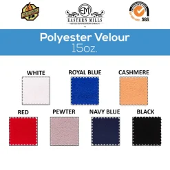 15oz. Fire Retardant Polyester Velour by the Yard - Economy Decorator Grade - 60" Wide - Choice of Colors