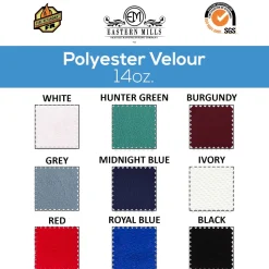 14 oz. (IFR) Production Performance Polyester Velour by Eastern Mills - Double Wide (120") Sewn Drape Panel w/ 4" Rod Pockets - 14ft