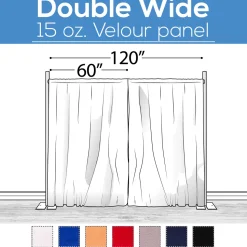 15 oz. Inherently Fire Retardant Polyester Velour - Double Wide (120