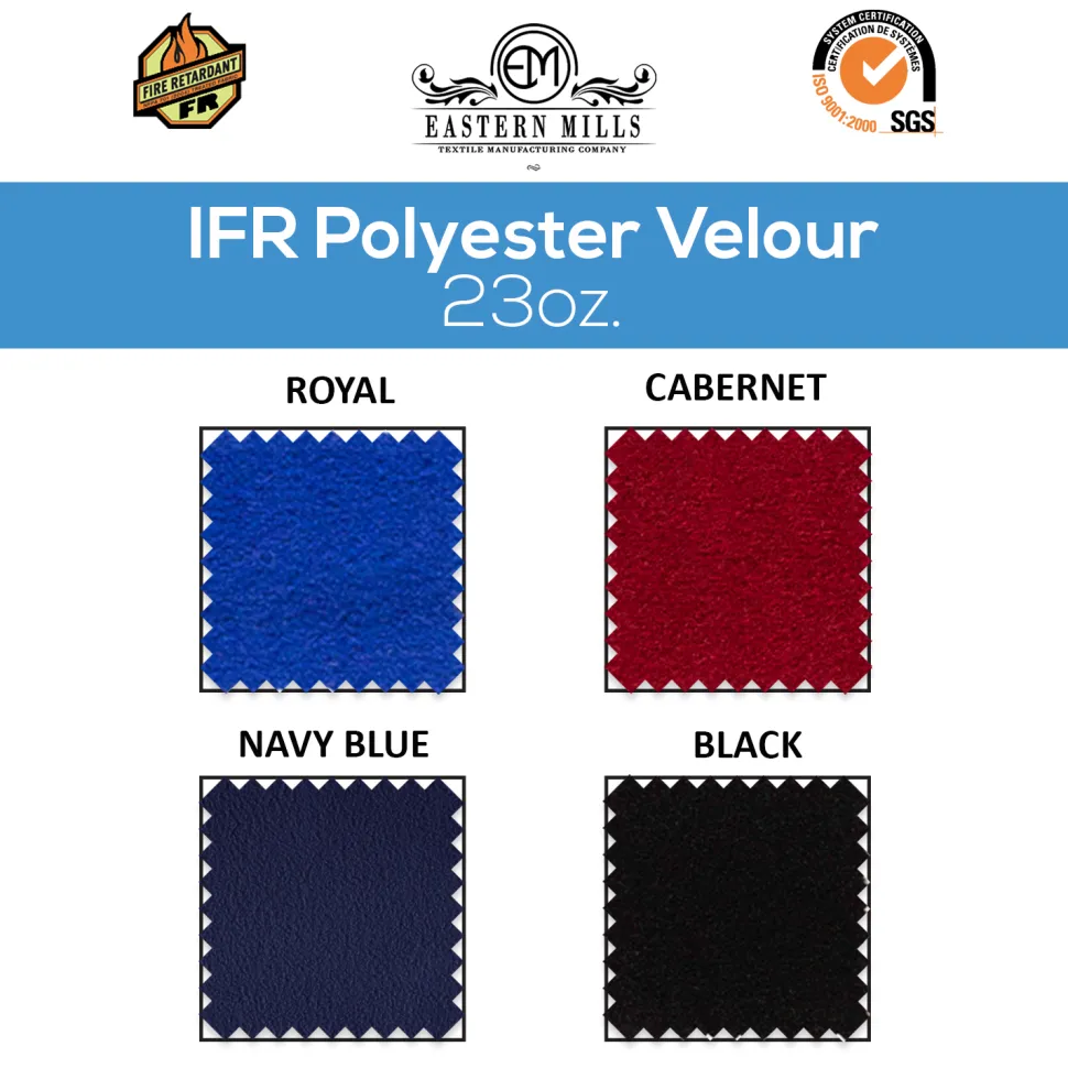 23 oz. Inherently Fire Retardant Polyester Velour - Sewn Drape Panel 60" Wide w/ 4" Rod Pockets - 10ft