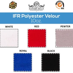 10 oz. Inherently Fire Retardant Polyester Velour - Double Wide (120") Sewn Drape Panel w/ 4" Rod Pockets - 12ft