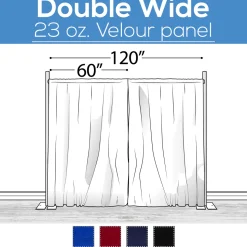 23 oz. Inherently Fire Retardant Polyester Velour - Double Wide (120