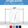 10 oz. Inherently Fire Retardant Polyester Velour - Sewn Drape Panel 60" Wide w/ 4" Rod Pockets - 60ft