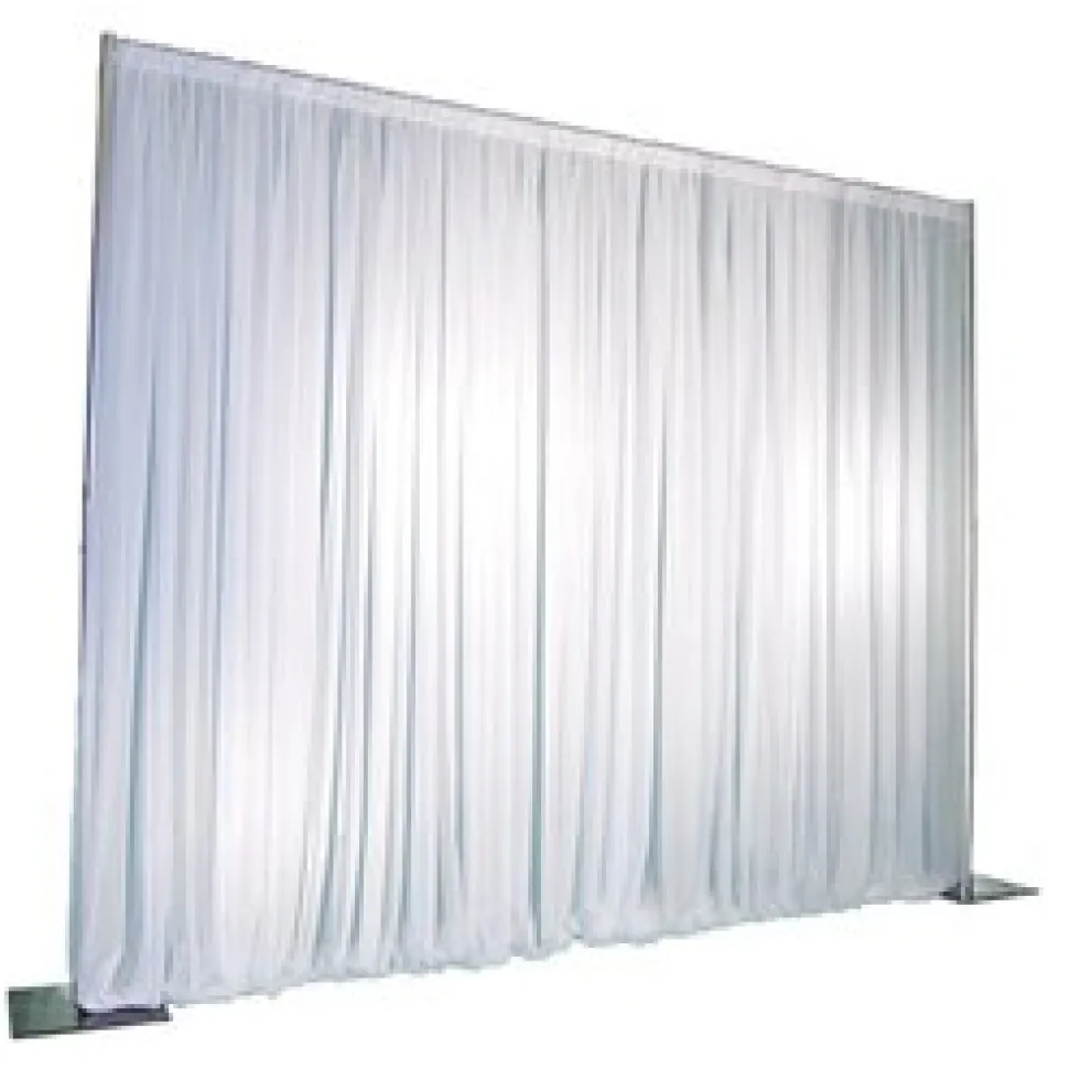 10-Panel Black Anodized Pipe and Drape Kit / Backdrop - 8 Feet Tall (Non Adjustable)