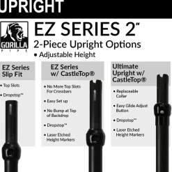 2-Panel Black Anodized Pipe and Drape Kit / Backdrop - 7-12 Feet Tall (Adjustable)