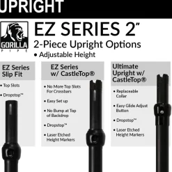 7-Panel Black Anodized Pipe and Drape Kit / Backdrop - 10-18 Feet Tall (Adjustable)