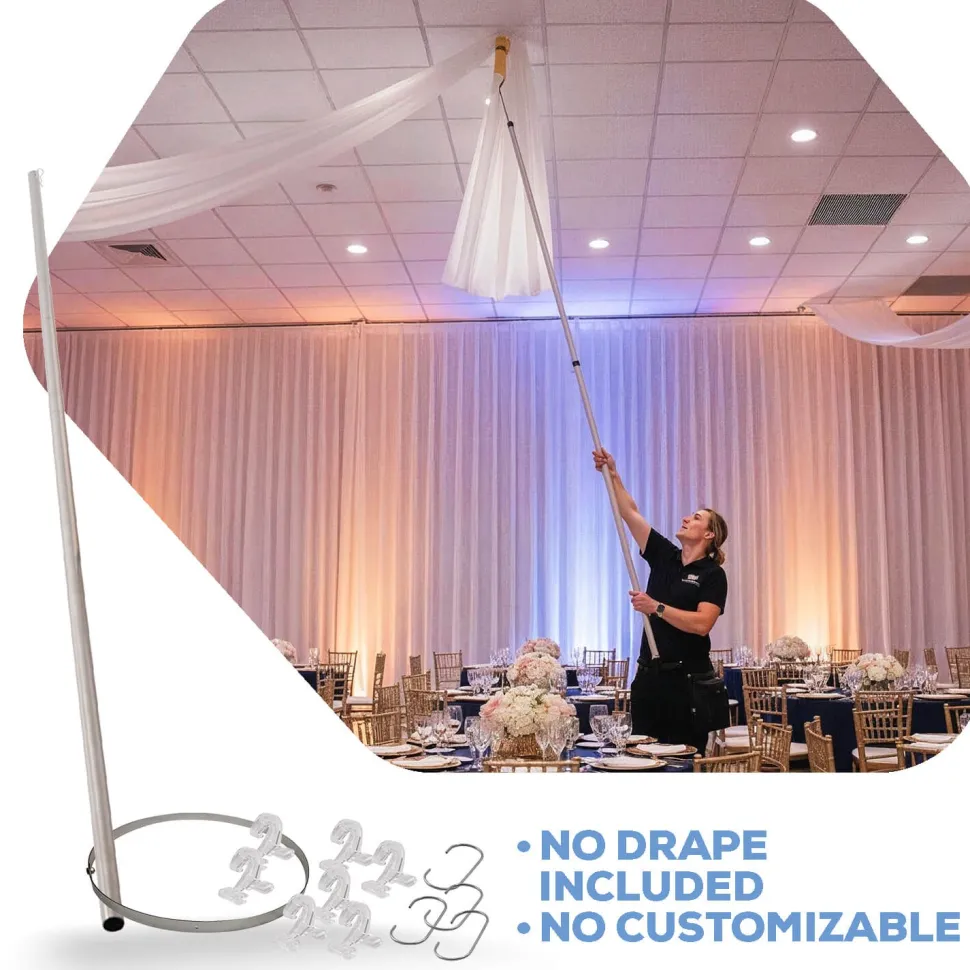 6-Panel Ceiling Draping Kit - HARDWARE ONLY