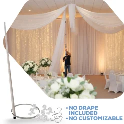 4-Panel Ceiling Draping Kit - HARDWARE ONLY