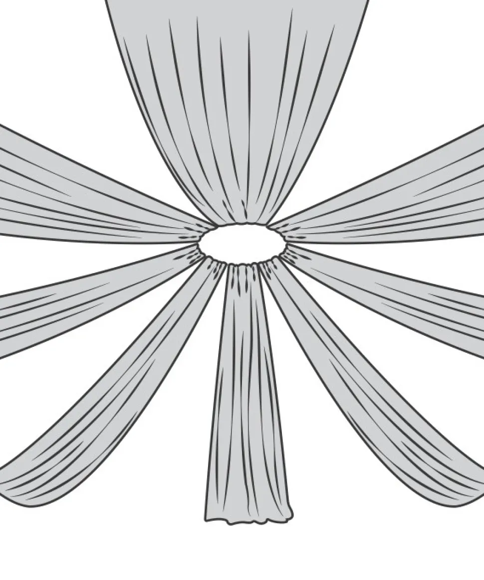 8-Panel Ceiling Draping Kit - HARDWARE ONLY