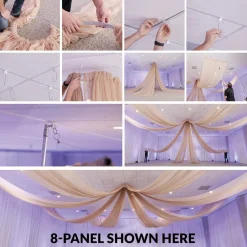 12-Panel Ceiling Draping Kit - HARDWARE ONLY