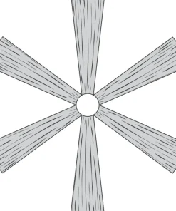 6-Panel 30ft Starburst Ceiling Draping Kit (62 Feet Wide)