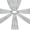 6-Panel 18ft Starburst Ceiling Draping Kit (38 Feet Wide)