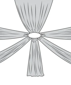 6-Panel 18ft Starburst Ceiling Draping Kit (38 Feet Wide)