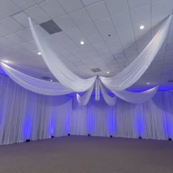 10 Panel Kit - Prefabricated Complete Ceiling Drape Kit - 30ft Diameter - Select Drop, Fabric & Color!