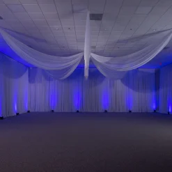 10 Panel Kit - Prefabricated Complete Ceiling Drape Kit - 36ft Diameter - Select Drop, Fabric & Color!
