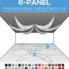 6 Panel Kit - Prefabricated Complete Ceiling Drape Kit - 60ft Diameter - Select Drop, Fabric & Color!