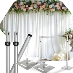 1-Panel Pipe and Drape Kit / Backdrop - 6-10 Feet Tall (Adjustable)