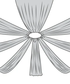8-Panel Starburst 15ft Ceiling Draping Kit (32 Feet Wide)