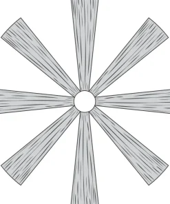 8-Panel Starburst 30ft Ceiling Draping Kit (62 Feet Wide)