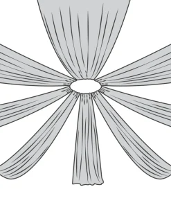 8-Panel Starburst 30ft Ceiling Draping Kit (62 Feet Wide)