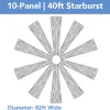 12-Panel Starburst 40ft Ceiling Draping Kit (82 Feet Wide)
