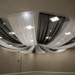 12-Panel Starburst 30ft Ceiling Draping Kit (62 Feet Wide)