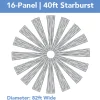 16-Panel Starburst 40ft Ceiling Draping Kit (82 Feet Wide)