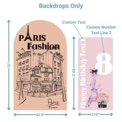 Paris Fashion Foam Core Birthday Backdrop Kit by PopScene™
