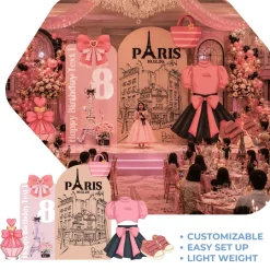 Paris Fashion Foam Core Birthday Backdrop Kit by PopScene™