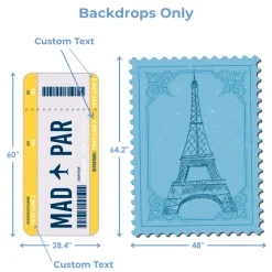 Paris Passport Foam Core Backdrop Kit by PopScene™