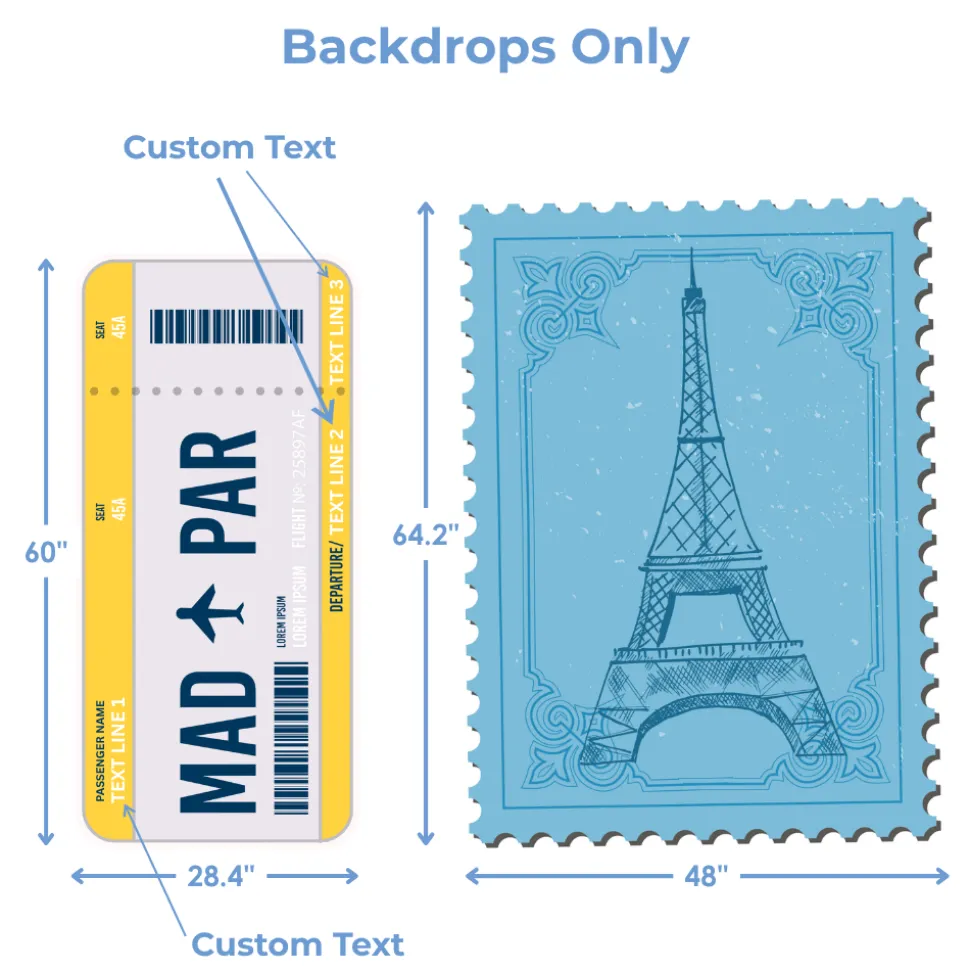 Paris Passport Foam Core Backdrop Kit by PopScene™