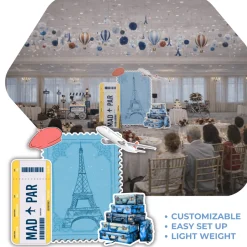 Paris Passport Foam Core Backdrop Kit by PopScene™