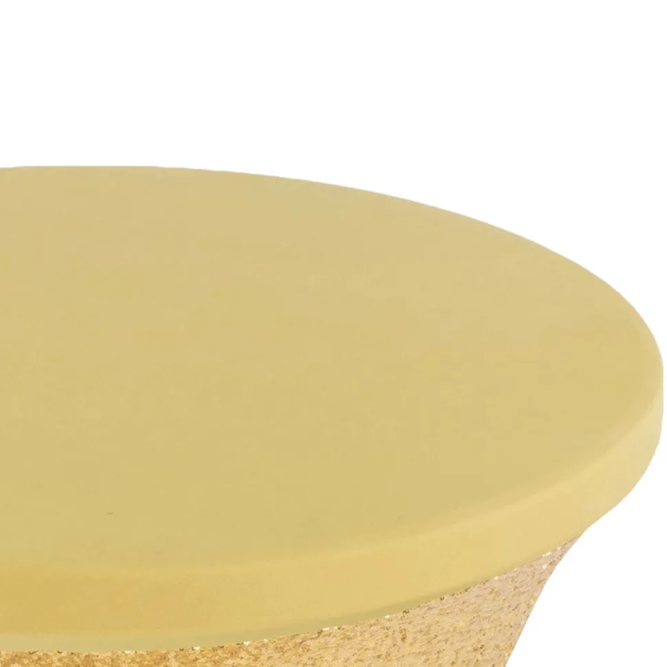 Perfect Fit Sequin Spandex Cocktail Table Cover 30"-32" Round - Gold