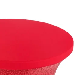 Perfect Fit Sequin Spandex Cocktail Table Cover 30"-32" Round - Red