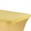 Perfect Fit Sequin Spandex Table Cover for 6FT Banquet Table - Gold