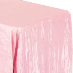 Pink Accordion Crushed Taffeta - Square/Round/Rectangular Table Topper/Overlay
