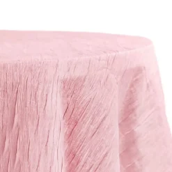 Pink Accordion Crushed Taffeta - Square/Round/Rectangular Table Topper/Overlay