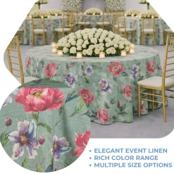 Pink Livia Jacquard Tablecloth - Multiple Size Options
