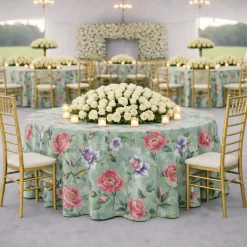 Pink Livia Jacquard Tablecloth - Multiple Size Options