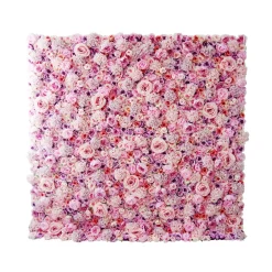 Pink Mixed Floral Wall - Curtain Style - Easy Install! Select Size