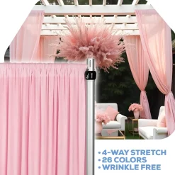 Pink 4-Way Stretch Spandex Drape Panel - Choose your Size