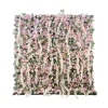 Pink, White & Greenery Deluxe Mixed Floral Wall - Curtain Style - Easy Install! Select Size
