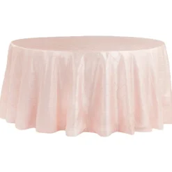 Pintuck Taffeta 120" Round Tablecloth - Blush/Rose Gold
