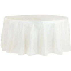 Pintuck Taffeta 120" Round Tablecloth - Ivory
