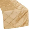Pintuck Taffeta Table Runner - Gold