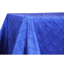 Pintuck Taffeta 90" x 132" Tablecloth - Royal Blue